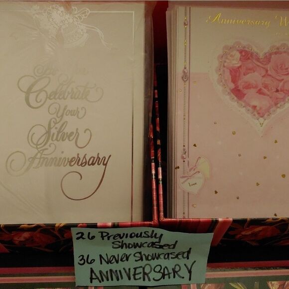 62 ANNIVERSARY Cards Popular Greetings Cards & Env - Picture 2 of 3